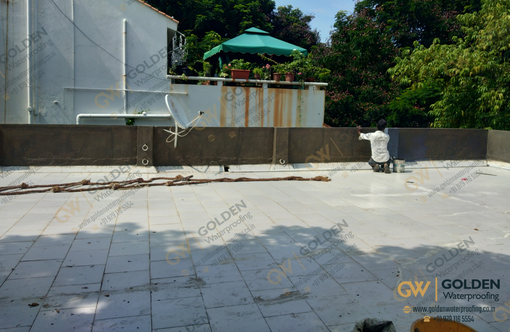 Chemical Waterproofing Contract Services In Chennai - Terrace Chemical Waterproofing Treatment, Mylapore, Chennai.