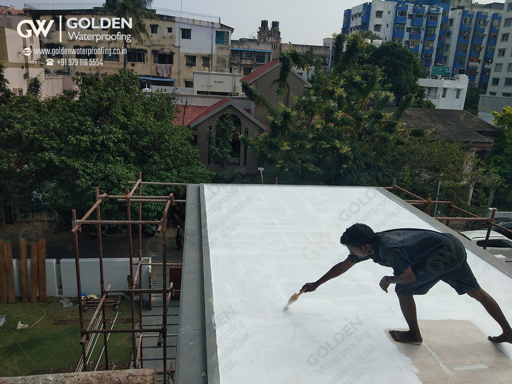 Chemical Waterproofing Contract Services In Chennai - Terrace Chemical Waterproofing Treatment, Kilpauk Garden, Chennai.