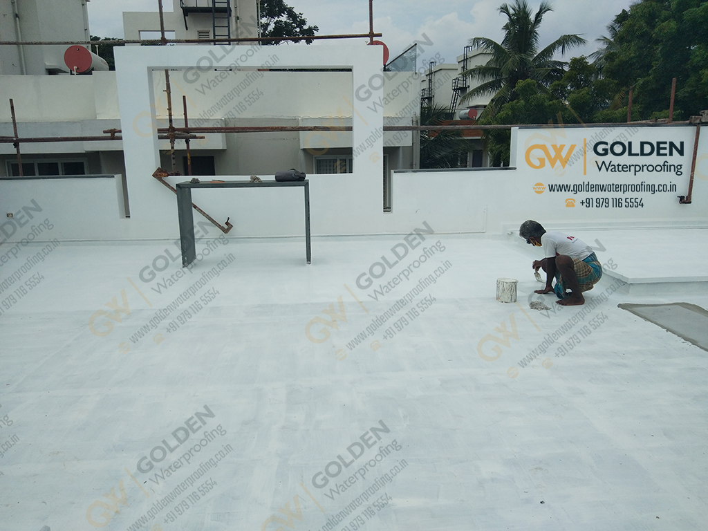 Chemical Waterproofing Contract Services In Chennai - Terrace Chemical Waterproofing Treatment, Kilpauk Garden, Chennai.
