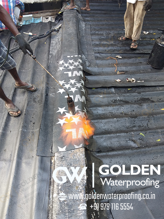 Terrace Waterproofing Contract Services In Chennai - Caplin Point Bitumen waterproofing, Mahenra city, Chennai.